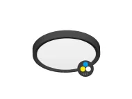 Stropné svietidlo LED panel čierny kruh pr.40cm SALY CCT 32W 3840lm IP40