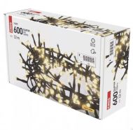 LED reťaz - Classic cluster 12m / 600 LED s časovačom IP44
