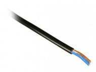 CYLY 2x0,75 mm2 plochý ohybný čierny kabel