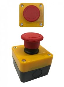 Tlačidlo STOP s aretáciou, v skrinke