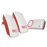 Bezdrôtový kinetický zvonček bez batérie P5750.2R do zásuvky s 2 zvončekmi