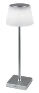 Stmievateľná nabíjateľná stolná lampa LED Rabalux TAENA 76013 strieborná nabíjacia IP44 3000-5000K