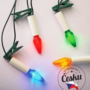 Vianočné sviečky TRADIČNÉ EXIHAND FELICIA farebné16 žiaroviek 14V