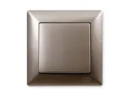 Vypínač č.1 Ambience béžová metalická /zlatá/