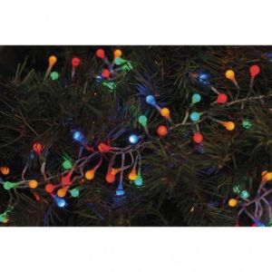 LED vianočný strapec CHERRY CLUSTER 2,4m / 288 LED s časovačom IP44