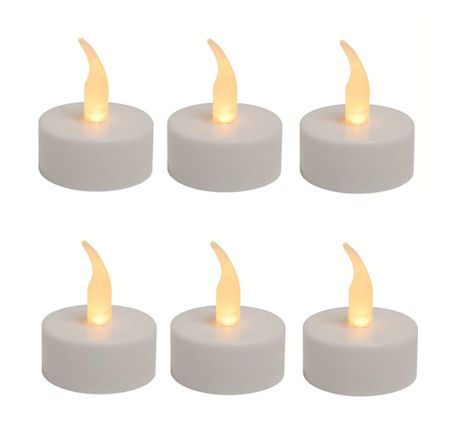 LED čajové sviečky CD 6/WH - sada 6 kusov