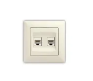 Dátová dvojitá zásuvka CAT6 Simple Ivory bežová CAT6 