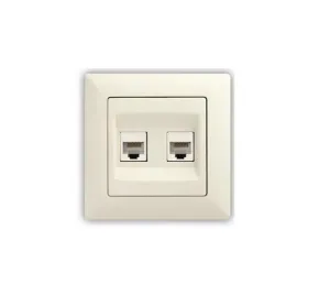 Dátová dvojitá zásuvka CAT6 Simple Ivory bežová CAT6 