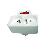 Rozbočovacia zásuvka dvojitá s vypínačom L160A