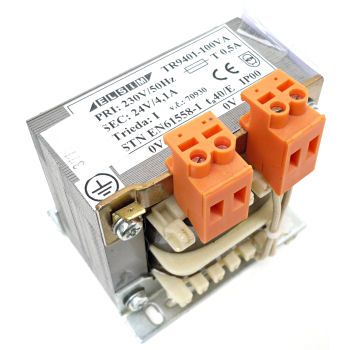 Jednofázový oddelovací transformátor 230/24V 100 VA ELSIM