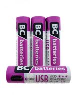 USB Nabíjateľná 1,2V AAA tužková batéria 4ks