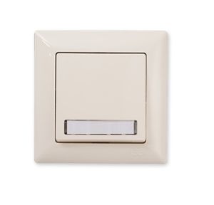 Zvončekové tlačidlo Simple Ivory bežový s podsvietením
