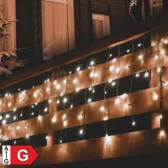 PROFI svetelný záves KSF 200 LED 4 x 0,7m s čiernym káblom