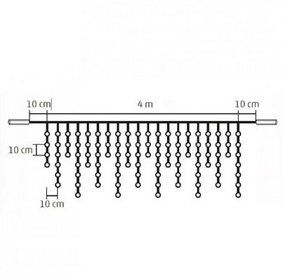 Svetelný záves KSF 200 LED 4 x 0,7m