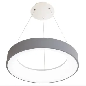 Závesné LED svietidlo NEST Z kruh sivý 40W