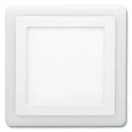 Svietidlo podhľadové LED 18W+6W štvorec ECOLITE LED-DUO-S18W