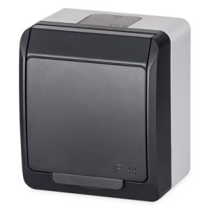 Zásuvka antracit IP44 GALATEA 5321-07