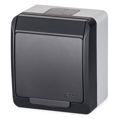 Zásuvka antracit IP44 GALATEA 5321-07