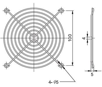 Mriežka k ventilátoru 80x80