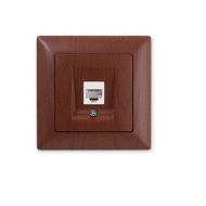 Dátová zásuvka VISAGE AMAZON Orech 1x RJ45 Cat5e