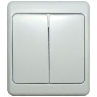 Vypínač č.5 BETA D.3110W2 biely