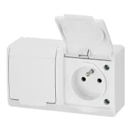 Dvojzásuvka biela IP44 GALATEA 5322-02