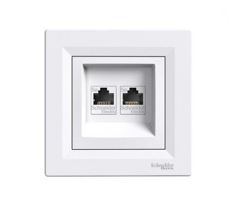 Zásuvka ASFORA dátová 2xRJ45 cat5e