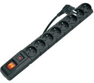 Prepäťová ochrana 8 zásuviek 1,5 m čierna (P53899)