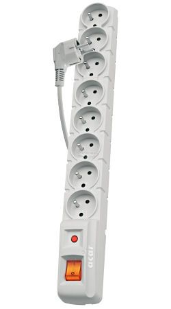 Prepäťová ochrana 8 zásuviek 1,5 m šedá (P53898)