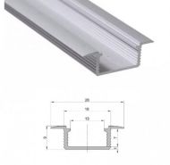 LED profil 2m na zafrézovanie s krytom