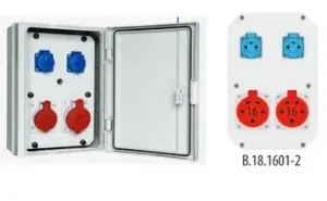 Zásuvková skriňa 2x16/5, 2x250V IP65 