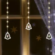 LED záves s vianočnými stromčekmi micro 110 led 2,7x0.8m teplá biela KAF110WW
