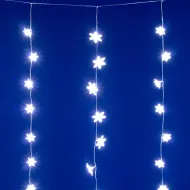 Svetelný LED záves vločky KAF50 1,35x1,05m vnútorný