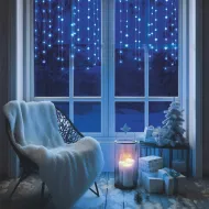 Svetelný záves KAF50DLED SERIES 0,8x0,6m do okna 