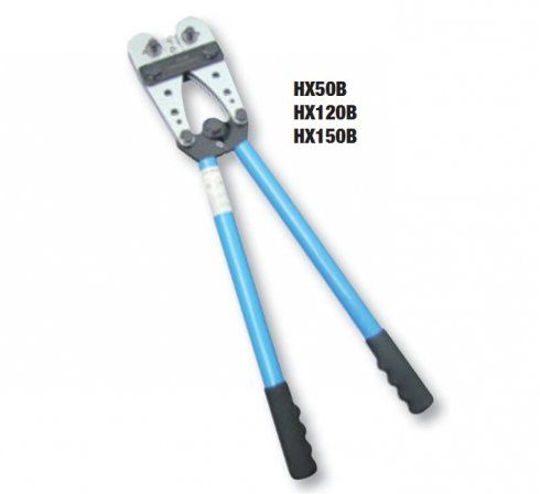 Robustné lisovacie kliešte HX120B na neizolované káblové koncovky 10-120mm2