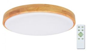 Stropné LED svietidlo LENA 80W svetlé drevo s ovládačom