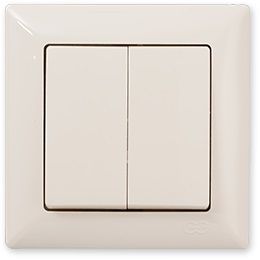 Vpínač č.5 Simple Ivory bežová